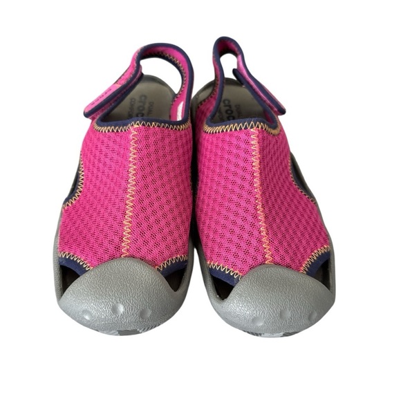 Crocs Swiftwater Sandals Pink Size 3 - Picture 2 of 6